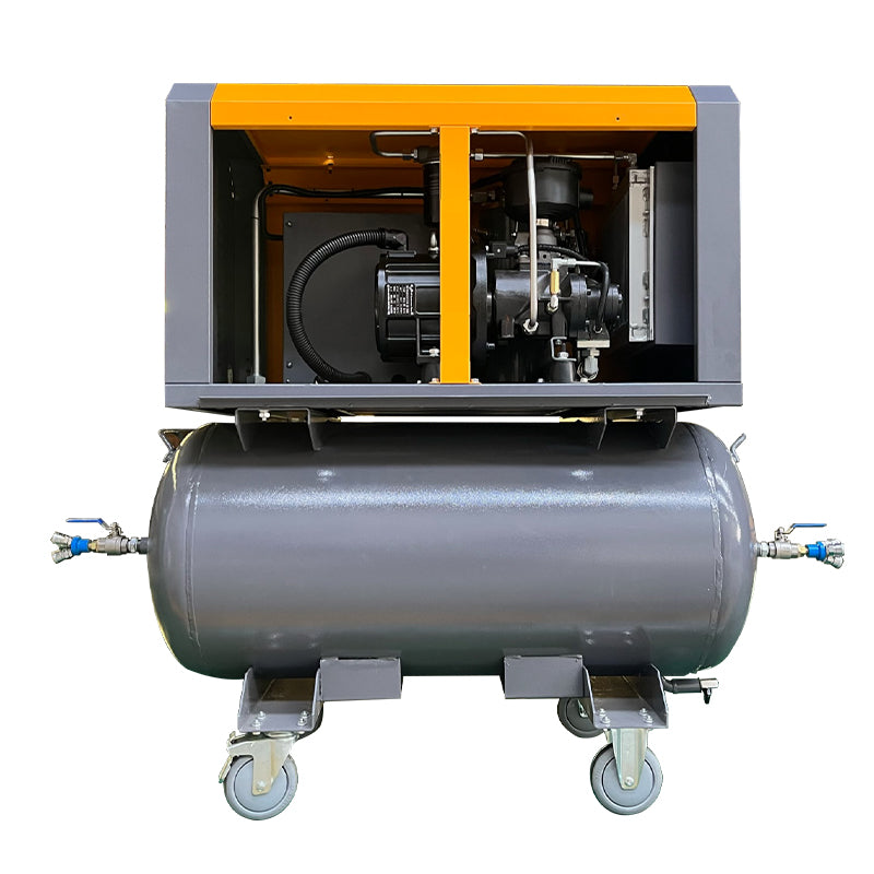 Fixed speed 5 .5kw 7.5hp Portable stable Screw Air Compressor with wheels