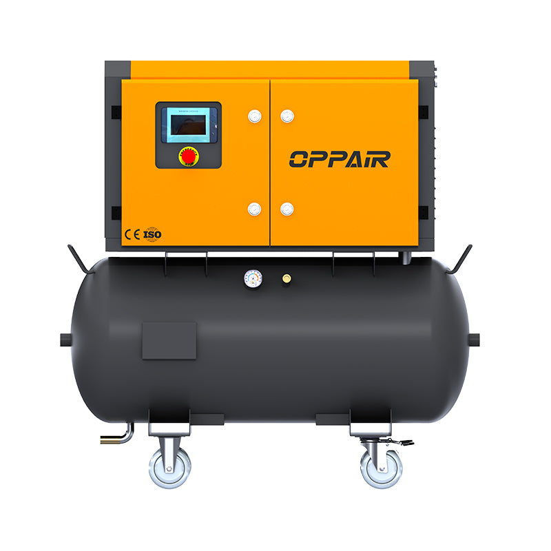 ضاغط هواء لولبي محمول بسرعة ثابتة 5.5kW و7.5HP مع عجلات