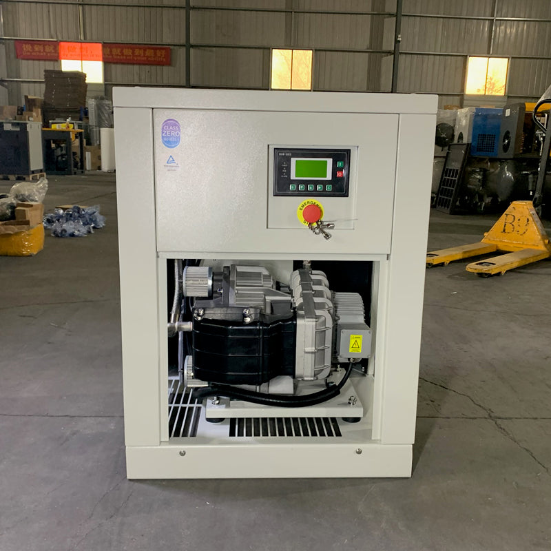 High Energy Efficiency Oil Free Scroll Belt Screw Air Compressor 22kw 33kw 8bar 10bar No Oil Compressor Factory Supply
