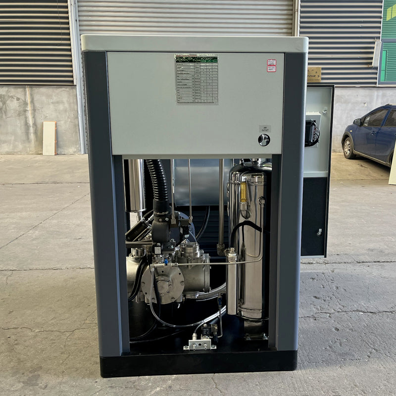 Compresor de aire de tornillo sin aceite de alto rendimiento 55/75/90 kW 2/3/4 bar para moldeo por soplado
