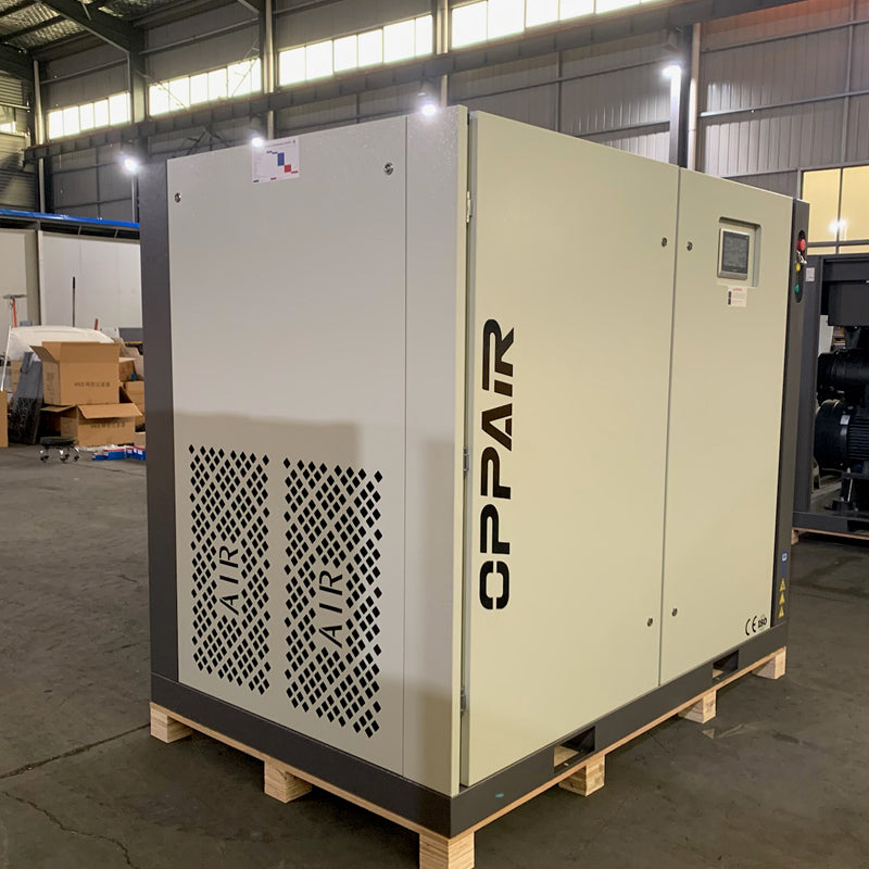 55kw/75hp Double Stage Compressing Double Screw Air Compressor For Factory