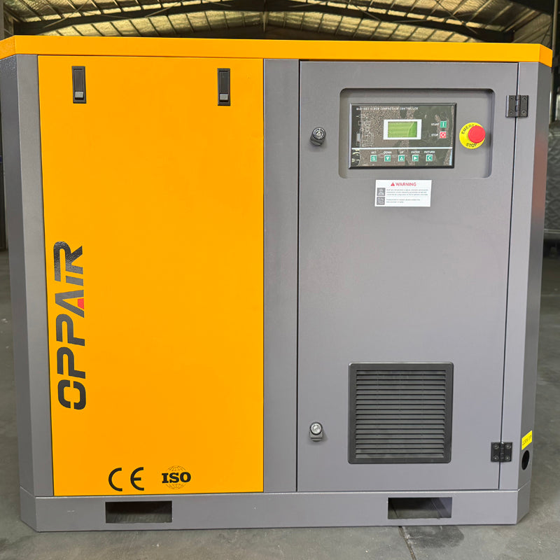 OPP-30F 22kw 30hp 2.7-3.8m3/min 7/8/10/12bar Fixed Speed Screw Air Compressor Lubricated Motor &amp; Engine Air Cooled