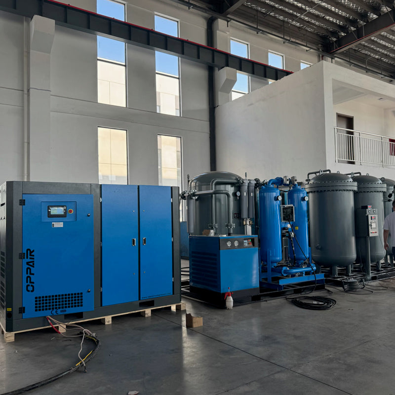 Industrial Grade 99.999% N2 Generator 150Nm³/h 8Bar 110KW Compressor Stable Output