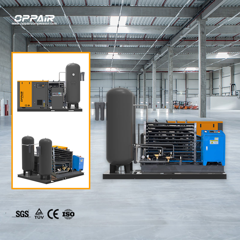 Top Quality 30kw 40hp Screw Air Compressor Booster 30/40bar Outlet Pressure 4.5m3/min 5m3/min for Blow Molding Machine