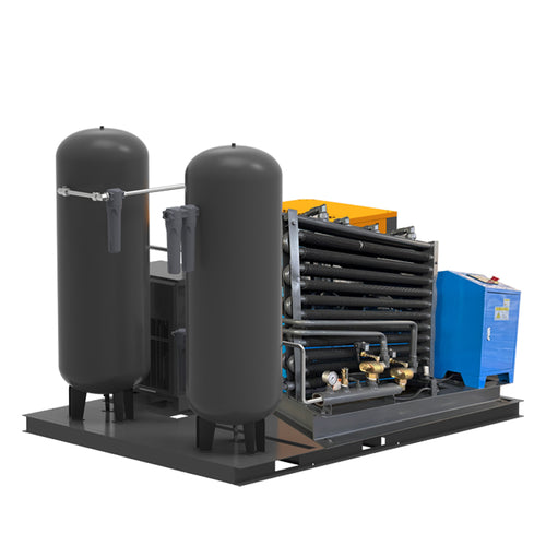 30 bar 40 bar 37kw 50hp Skid-Mounted Air Booster Compressor High Pressure Screw Air Compressor for Pet Bottle