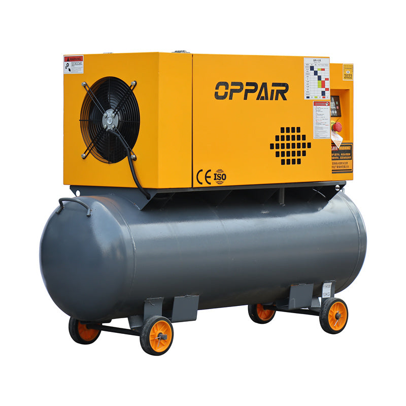2-in-1 compressor 3.7kw 5hp Powerful Engine Screw Air Compressor with wheels