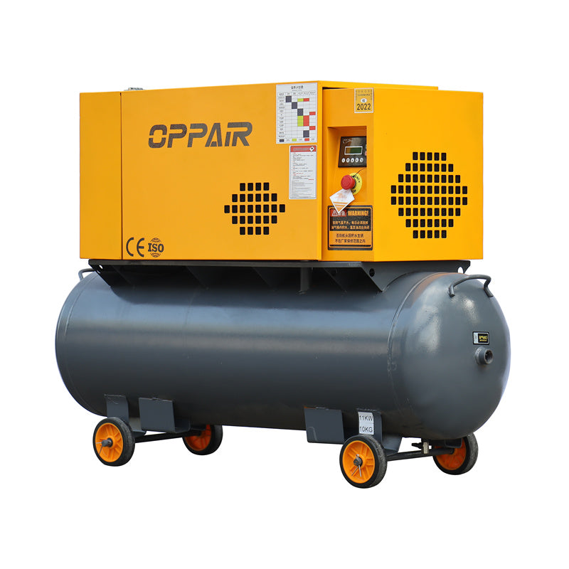 2-in-1 compressor 3.7kw 5hp Powerful Engine Screw Air Compressor with wheels