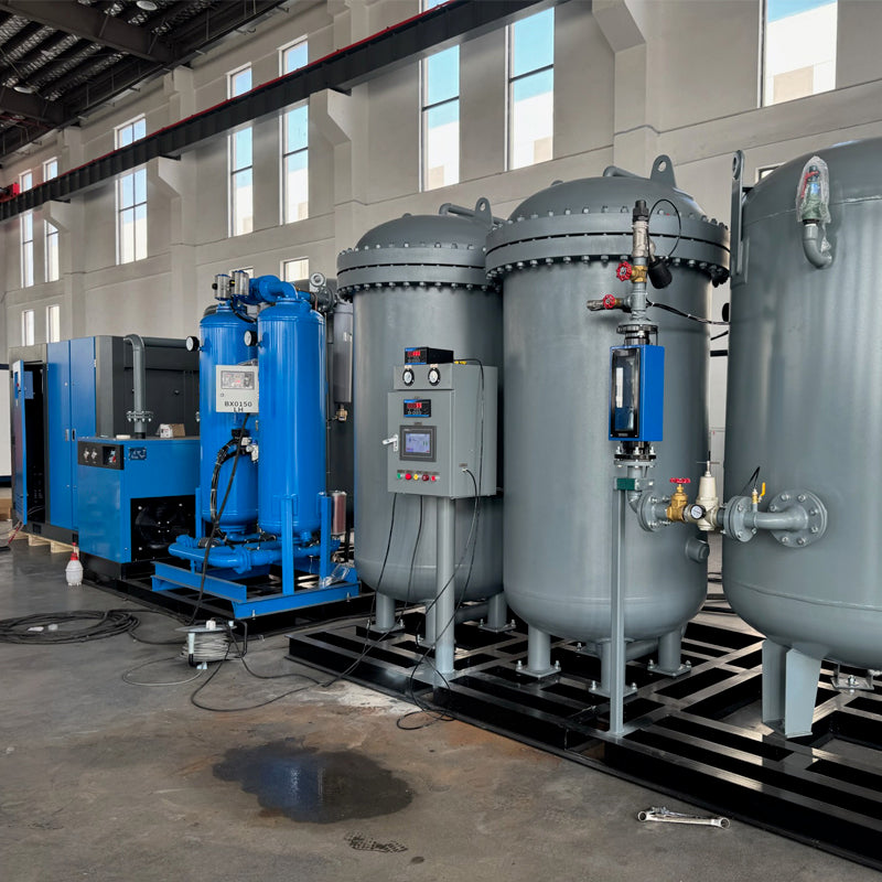 Complete Set 99.99% Nitrogen Generator 200Nm³/h 8Bar 132KW Compressor All In One System