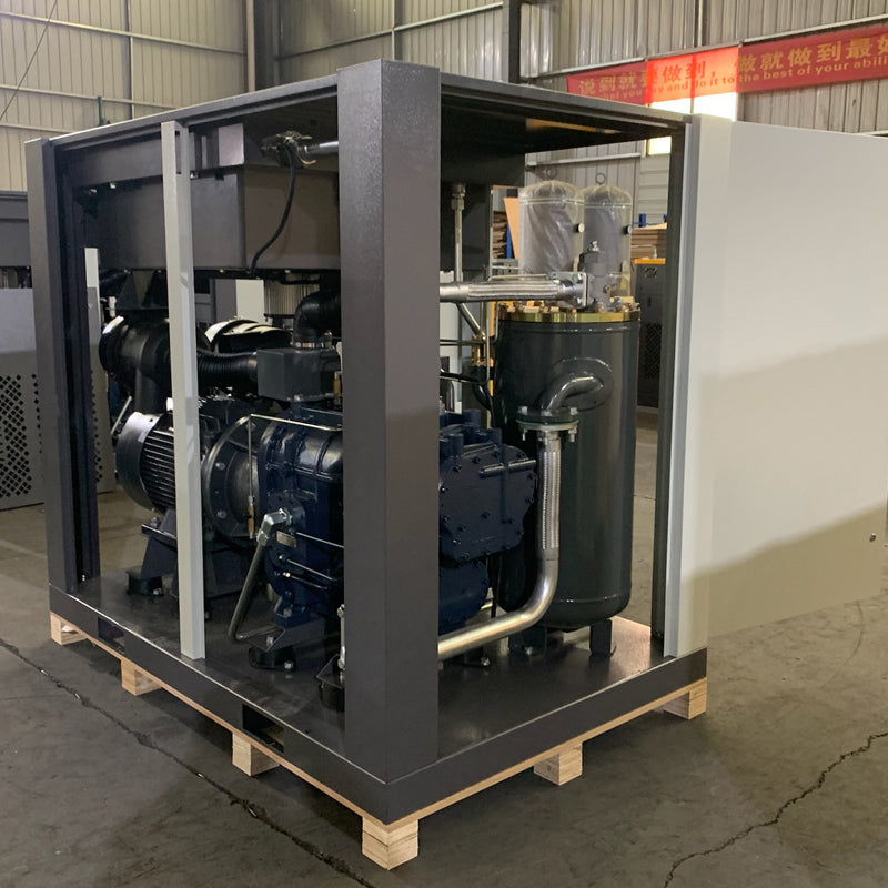 55kw/75hp Double Stage Compressing Double Screw Air Compressor For Factory