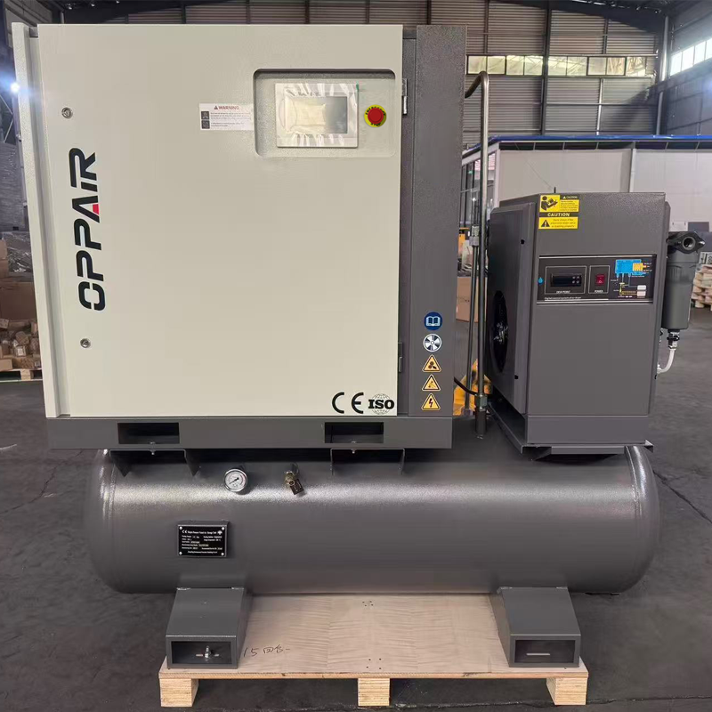 16bar high pressure screw air compressor with air tank