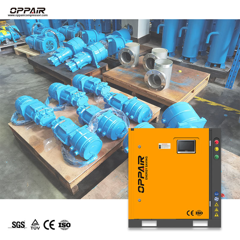 OPPAIR Hot Selling Advanced Silent oil cooled Screw Air Compressor 7.5kw-75kw 10hp-50hp 7-12bar Less Oil Rotary Air compress