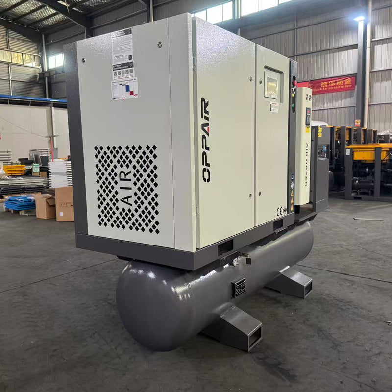 High Efficient Screw Air Compressors With Air Dryer Air tank 5-clase Precision filter Modular adsorption dryer for Laser Cutting Machiner