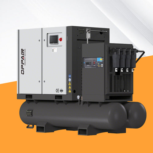 22KW high Pressure Screw Air Compressor 4 in 1 Single Tank Two Tanks for Laser Cutting