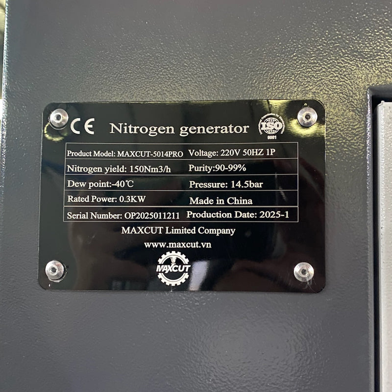Генератор азота 90–99% тяжелого класса 100 Nm³/h 16 bar с компрессором 37 kW