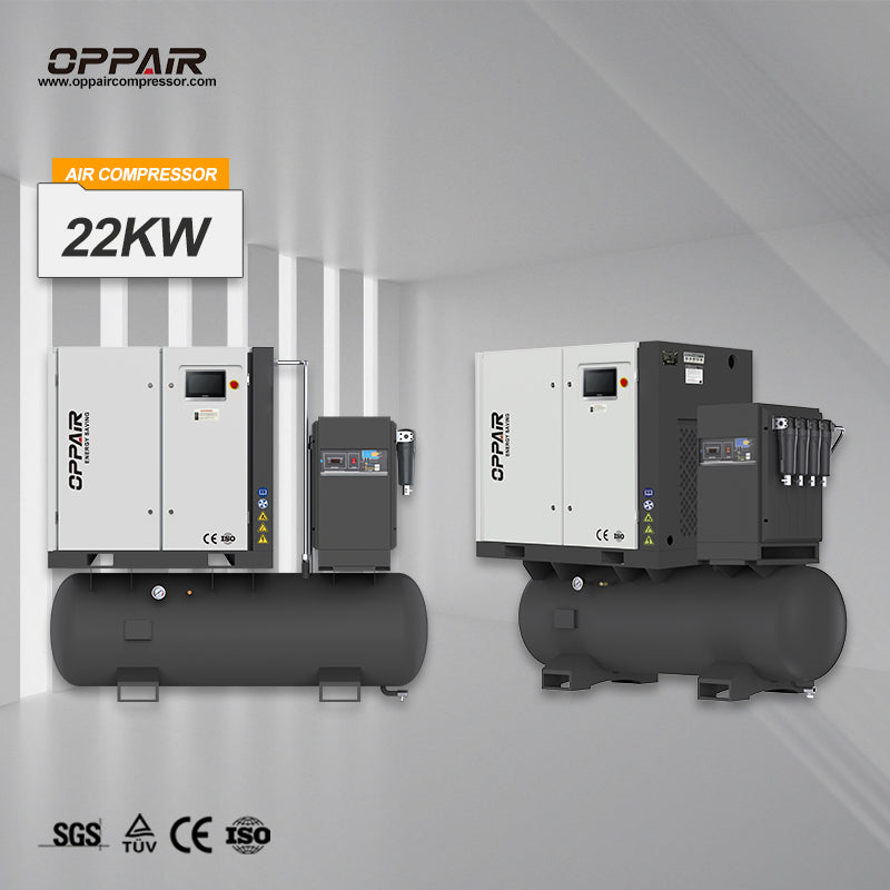 16bar high pressure screw air compressor with air tank