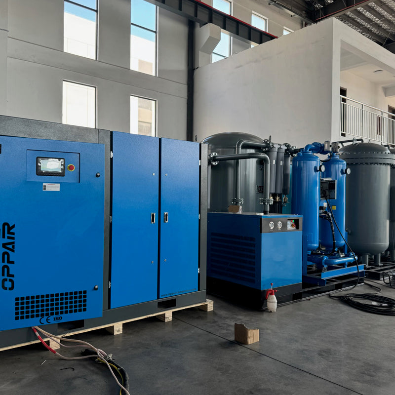 Industrial Grade 99.999% N2 Generator 150Nm³/h 8Bar 110KW Compressor Stable Output