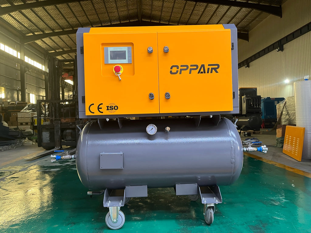 Compresseur d'air à vis PM VSD intégré 4 kW 5,5 kW 7,5 kW avec réservoir 220 L