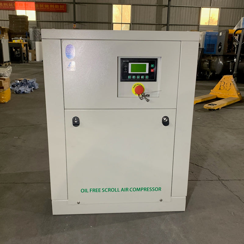 Безмасляный спиральный энергосберегающий компрессор 5.5 kW 11 kW 16.5 kW 8/10 bar с частотным регулированием
