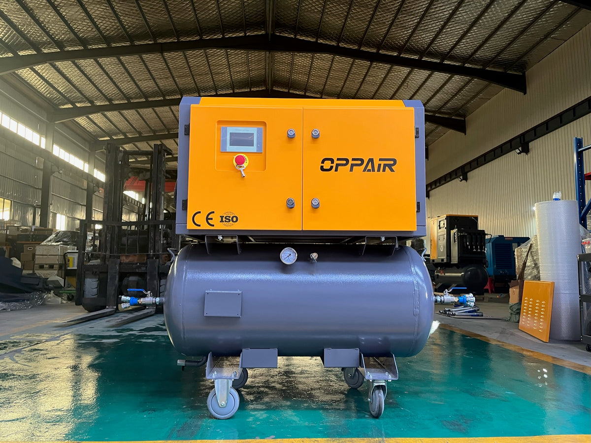 Compresseur d'air à vis PM VSD intégré 4 kW 5,5 kW 7,5 kW avec réservoir 220 L