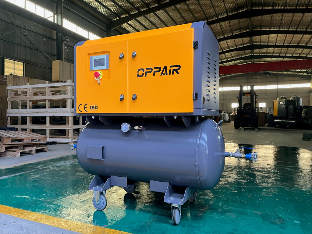 Compresseur d'air à vis PM VSD intégré 4 kW 5,5 kW 7,5 kW avec réservoir 220 L