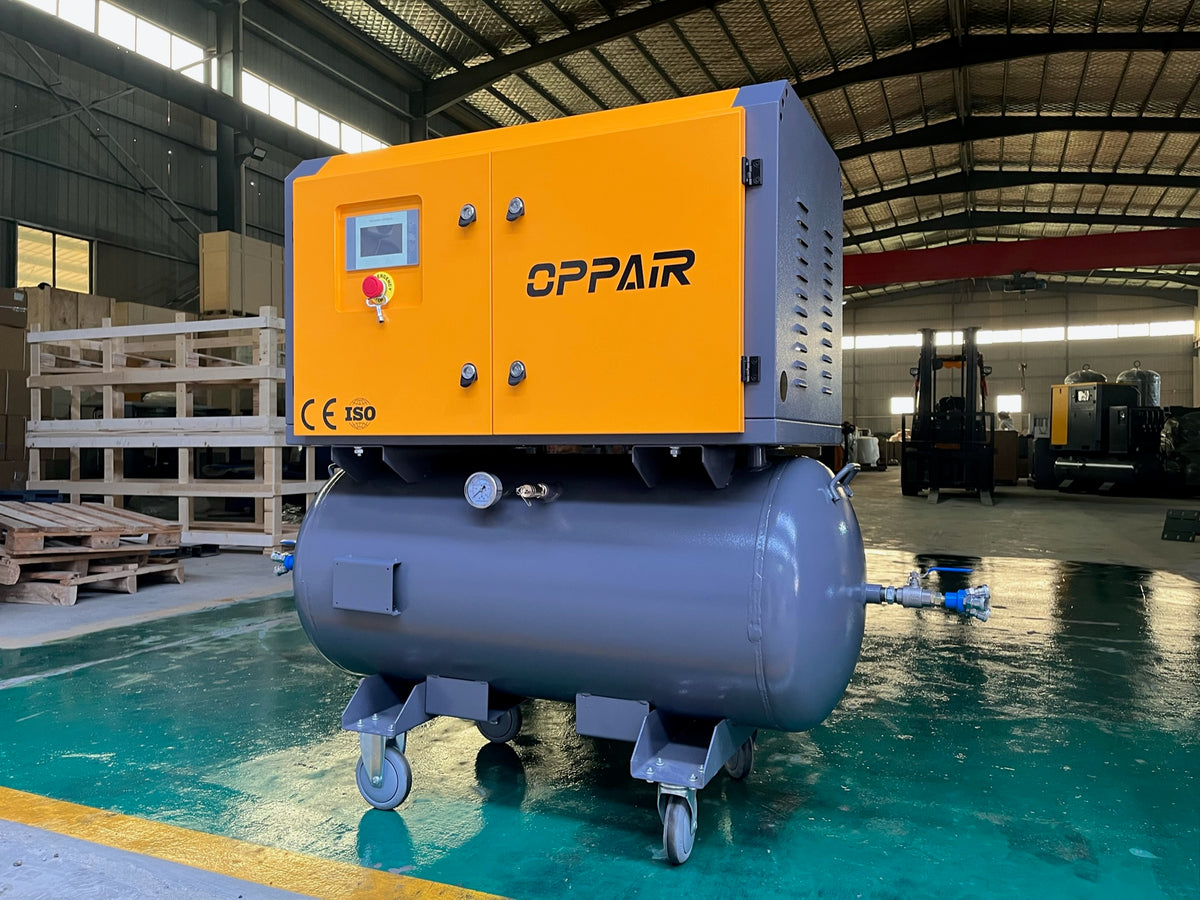 Permanentmagnet-integrierter 4 kW 5,5 kW 7,5 kW PM-VSD-Schraubenkompressor mit 220 L Behälter