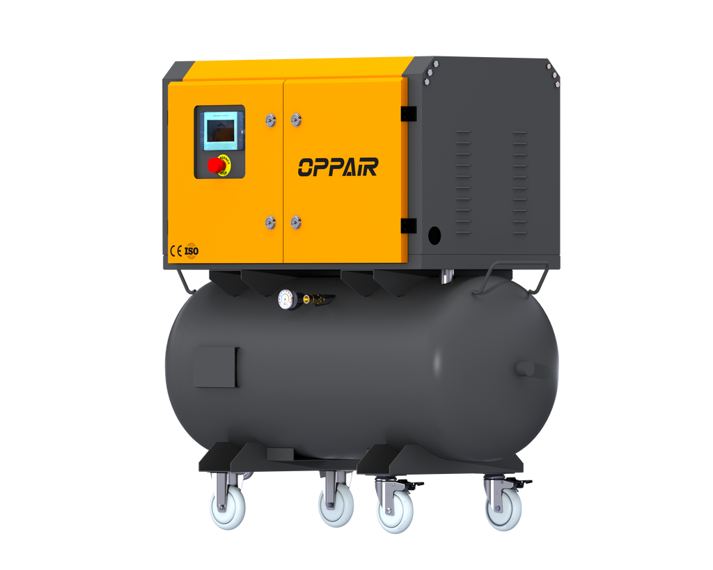 Permanent magnet integrated 4kw 5.5kw 7.5kw PM VSD screw air compressor with 220L air tank
