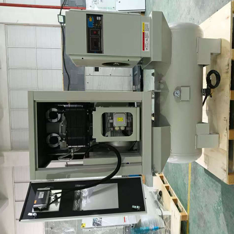 Безмасляный спиральный компрессор 4 в 1 5.5 kW 8 bar 10 bar с ресивером