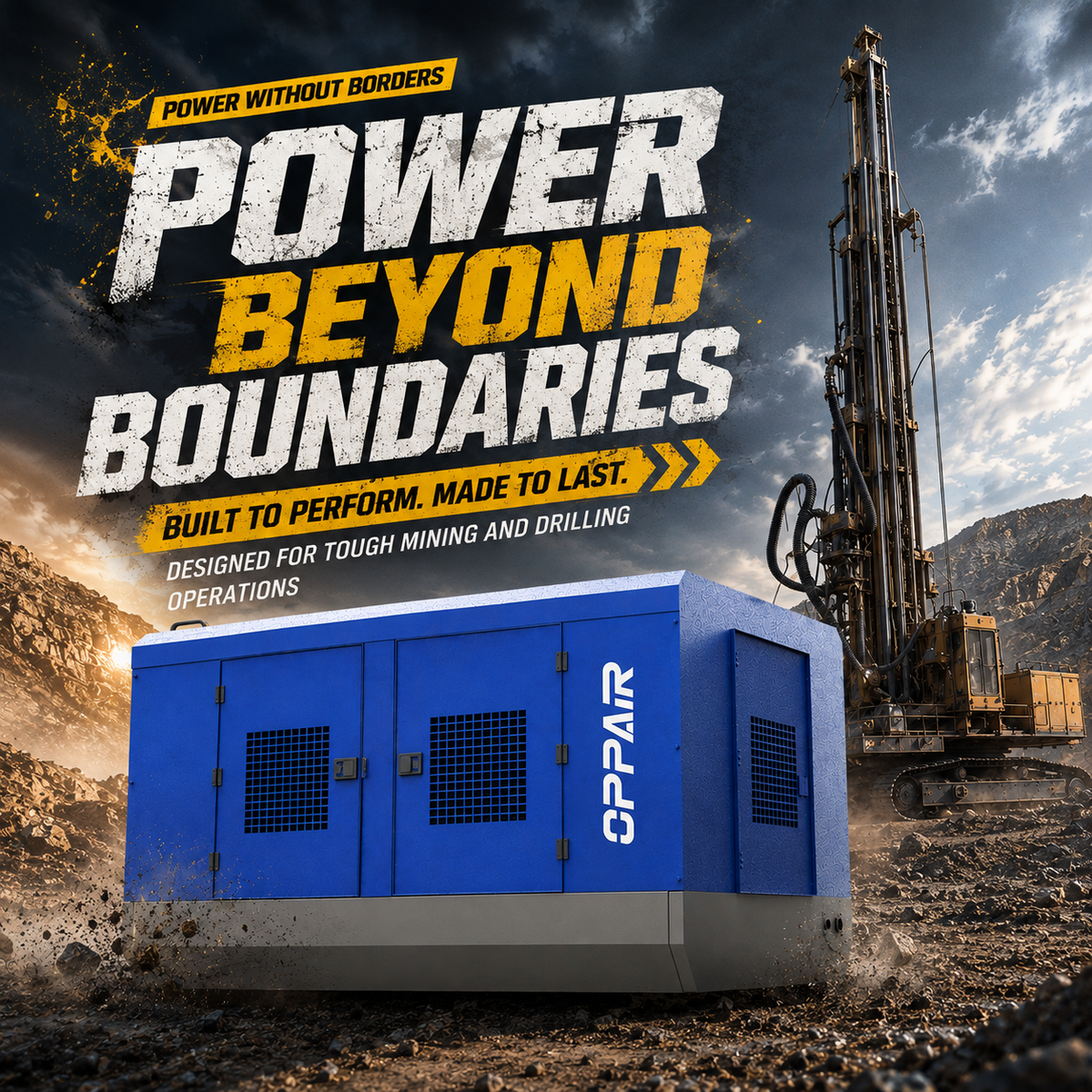 Drlling Air Compressor Mobile Screw Diesel Portable Air Compressors For Mining
