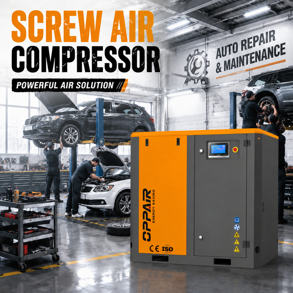OPP-50PV 37kw 50hp 5.0-6.8m3/min 7/8/10/12bar PM VSD Screw Air Compressor Stable and Durable Machine