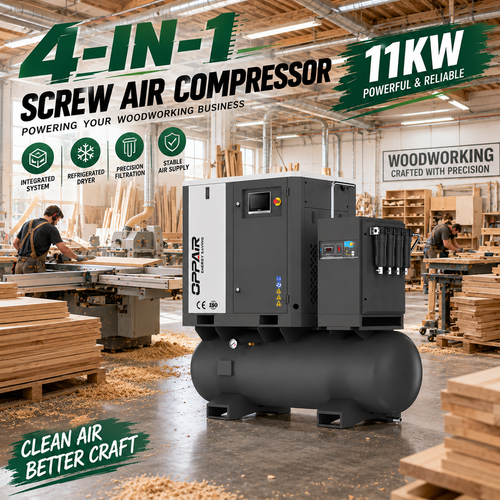 11kw Energy Saving Screw Air Compressor for Woodworking Industry
