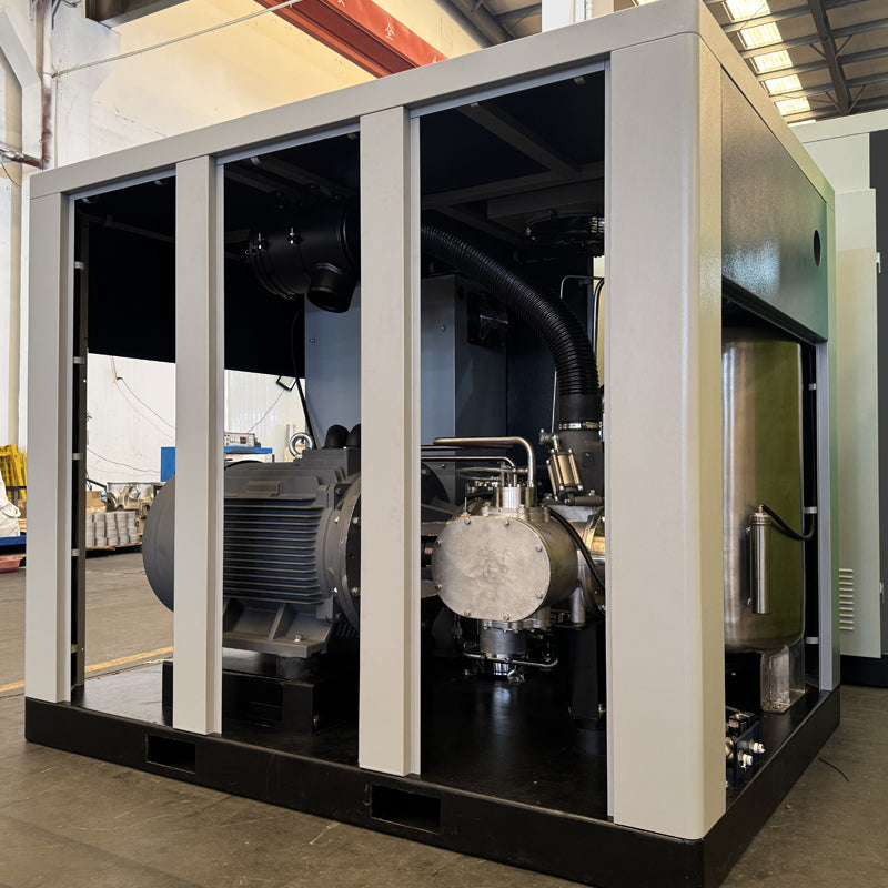 Oil-Free Variable Frequency Screw Air Compressor 15kw 11kw 8bar 10bar 12.5bar Water Lubricating No Oil Screw Compressor
