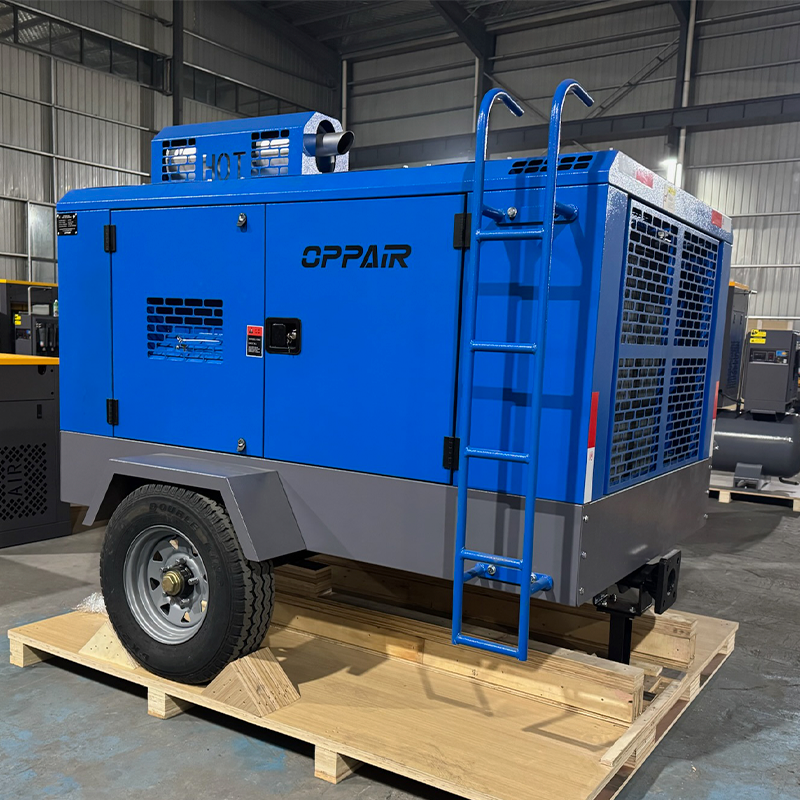 Diesel power screw air compressor