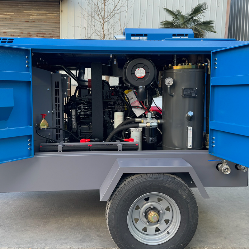 Diesel power screw air compressor