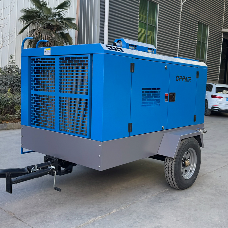 Diesel power screw air compressor