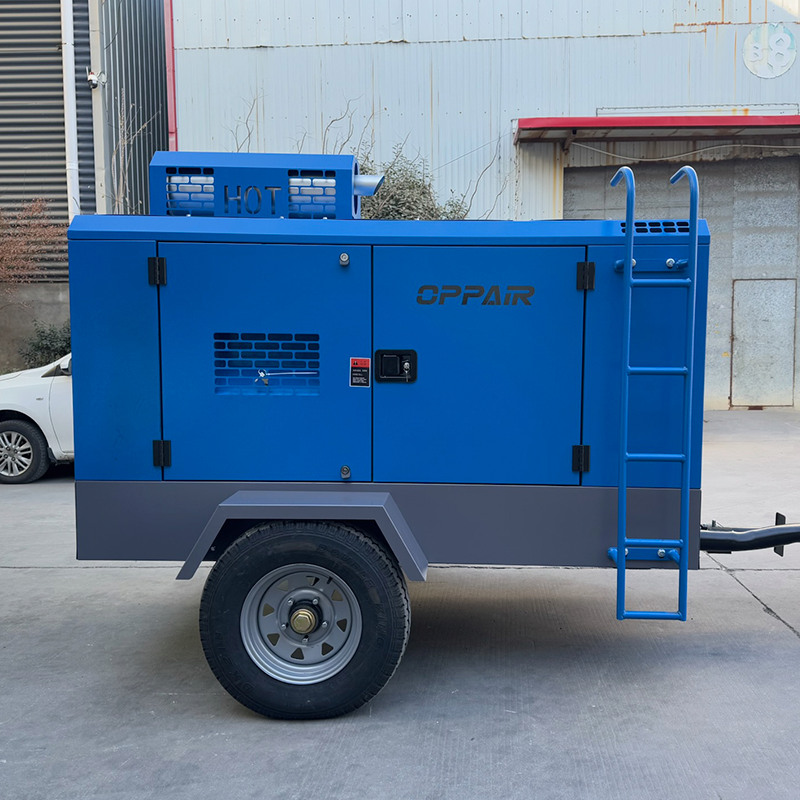 Diesel power screw air compressor