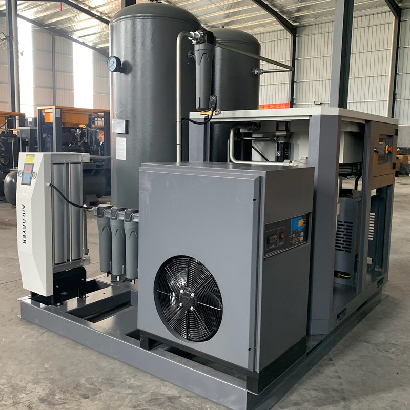 Compresor de aire de tornillo láser montado sobre patín 1.6 MPa 232 psi 37 kW 40/50 HP