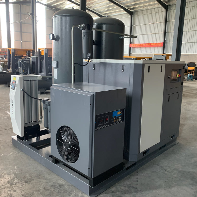 Compresor de aire de tornillo láser montado sobre patín 1.6 MPa 232 psi 37 kW 40/50 HP