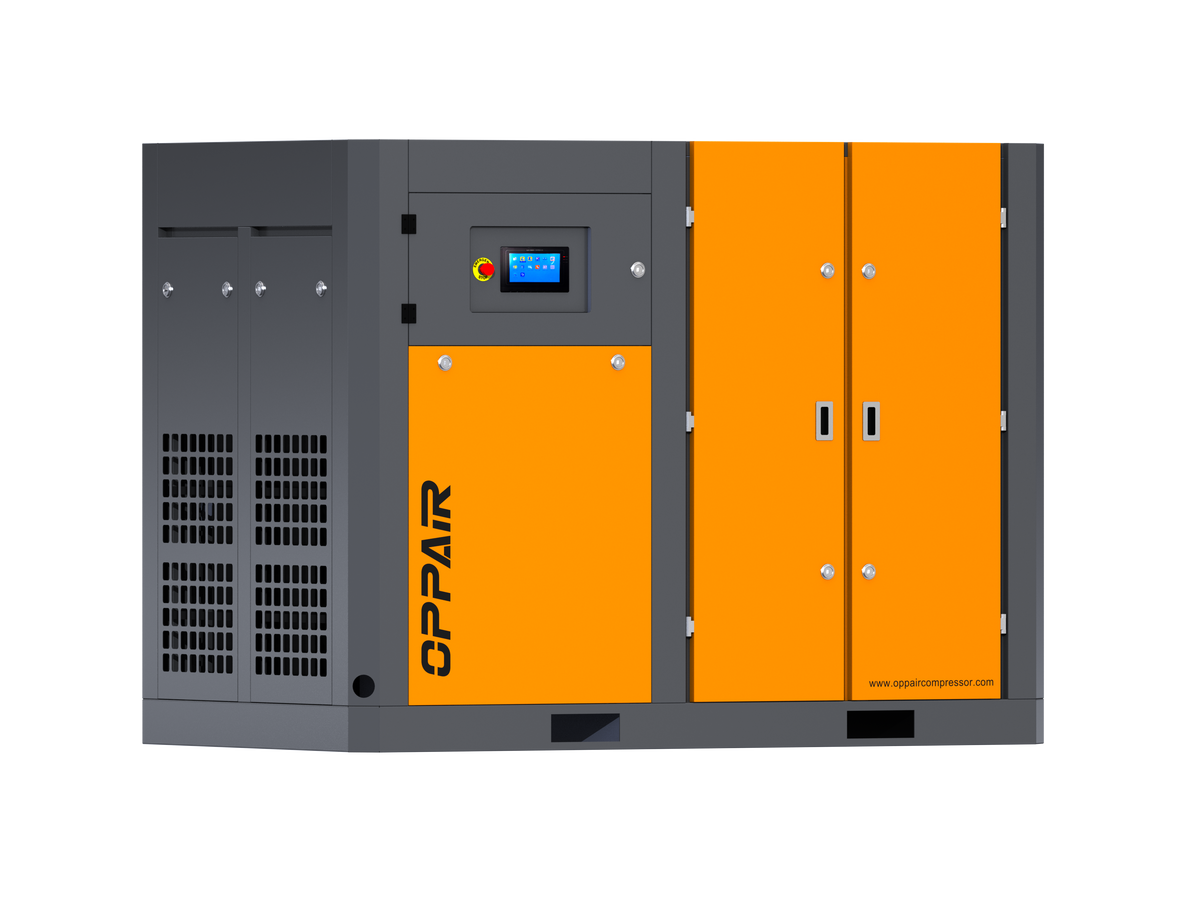 OPPAIR 90kw screw air compressor with two cooling fans
