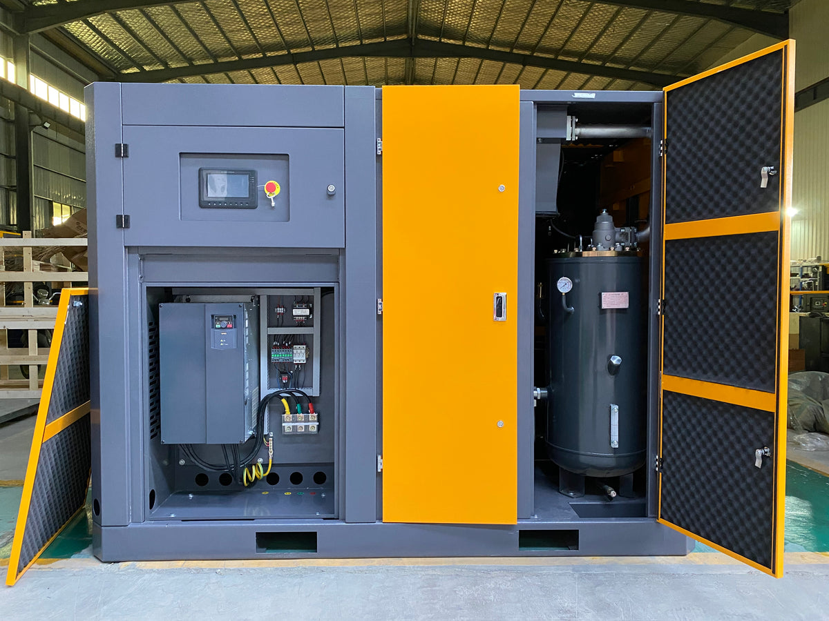 OPPAIR 90kw screw air compressor with two cooling fans