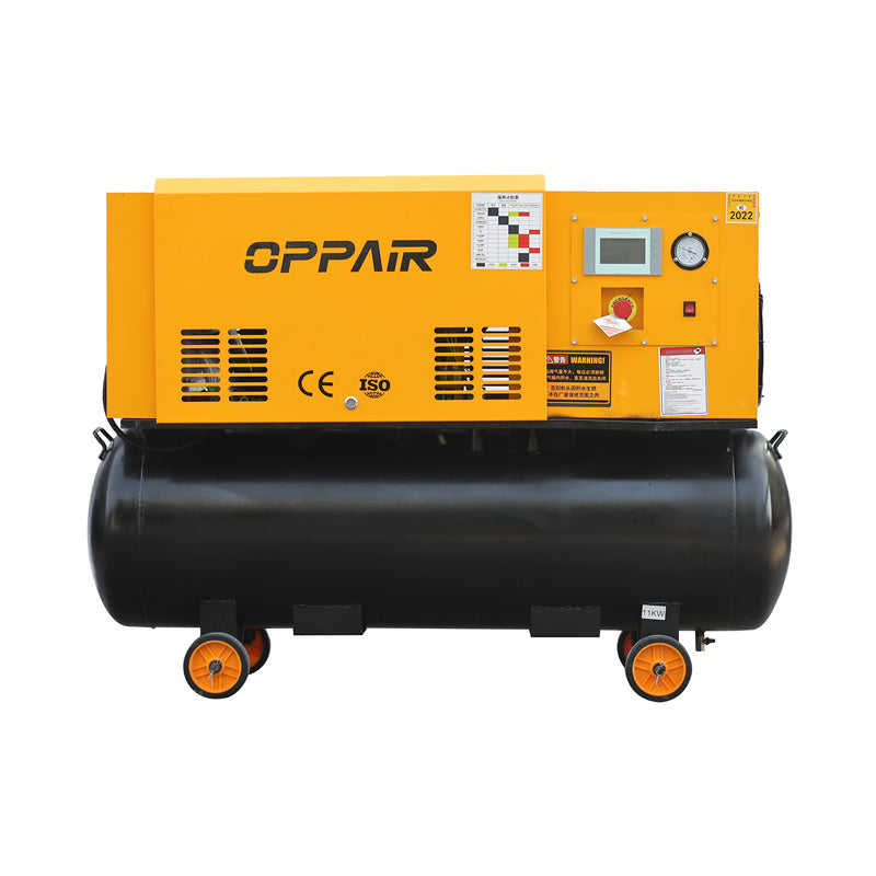 Portable silent 11kw 15HP PM VSD Oil Lubricated Screw Air Compressor for outdoor