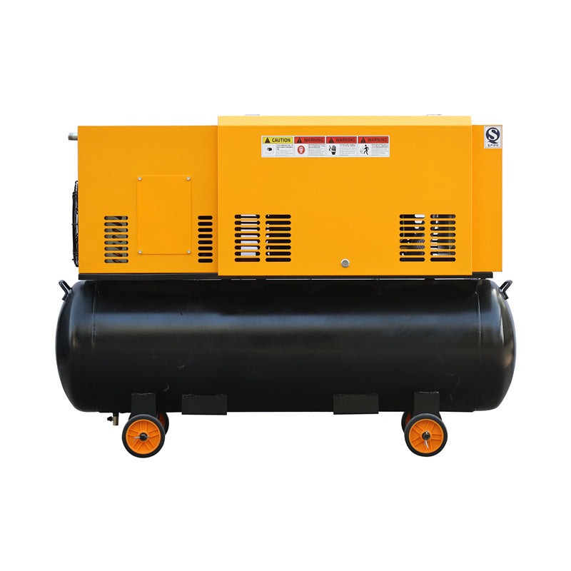 Portable silent 11kw 15HP PM VSD Oil Lubricated Screw Air Compressor for outdoor