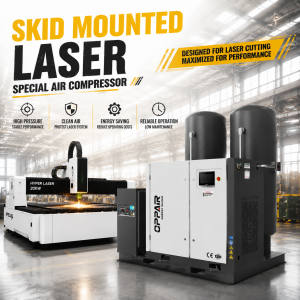 Skid mounted Laser compressor 20bar for 30KW-60KW fiber/laser Cutting Machine