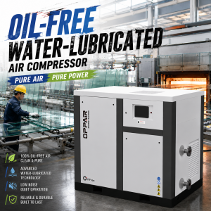 Low Operating Cost Good Air Quality Screw Air Compressor Oil Free Type 110kw 160kw 185kw Compressor For Glass Factory