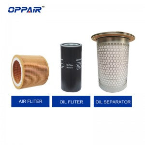 Maintenance filter element for screw air compressor, including air filter, oil filter, oil and gas separator filter element