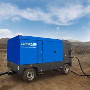 Diesel power screw air compressor