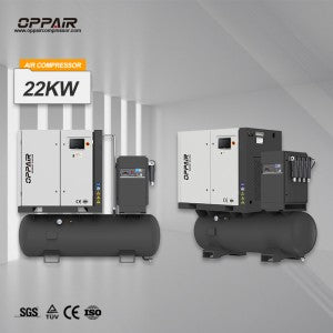 16bar high pressure screw air compressor with air tank