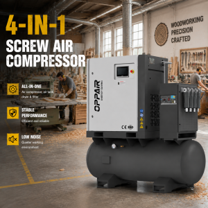 Four in One Screw Air Compressor Intergrated Compressed Air with Air Dryer Air Tanks