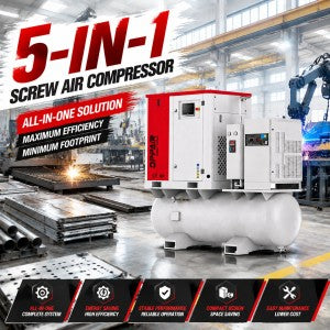 OPPAIR PM VSD 5-IN-1 Laser Screw Air Compressor with Modular Dryer