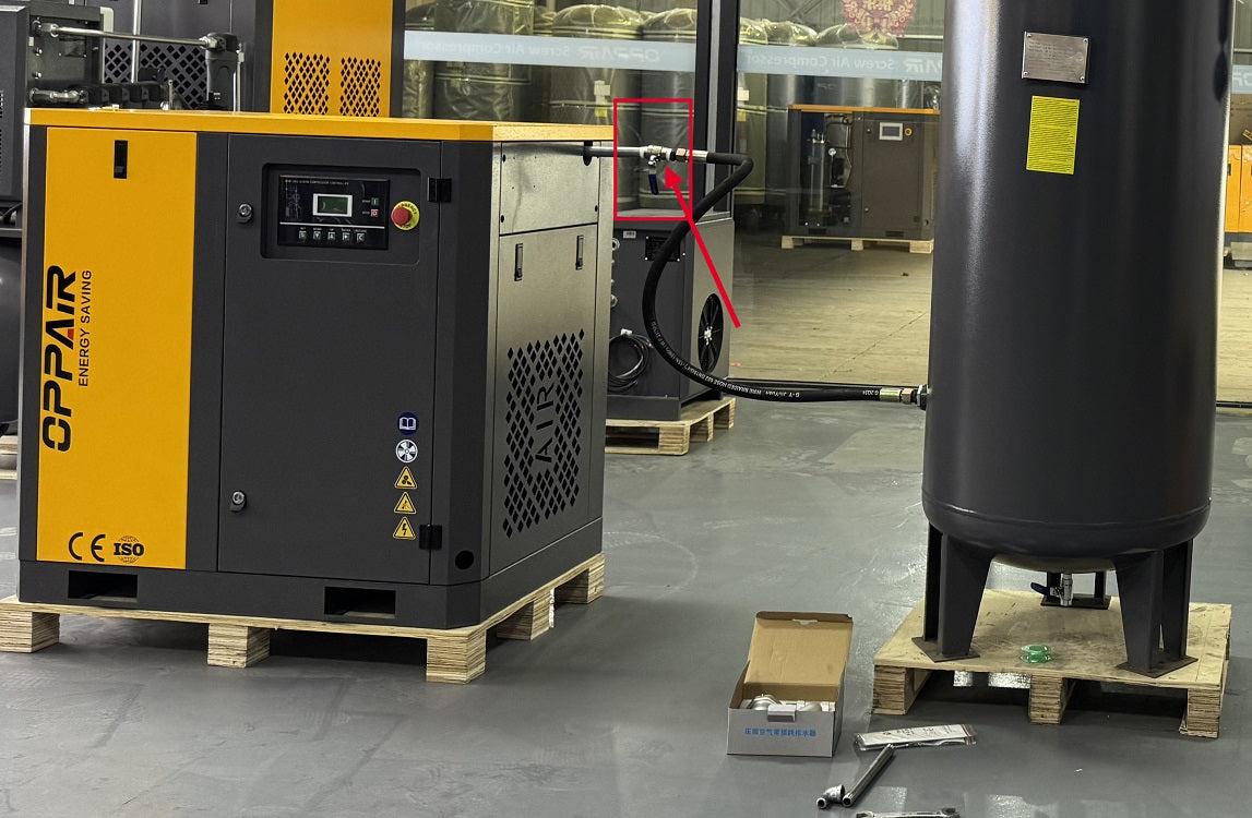 Connecting a screw air compressor to an air dryer