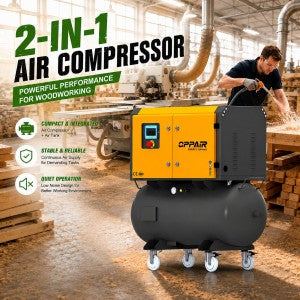 7-12bar High Efficiency Direct Drive Screw Type Air-Compressors with wheels for outdoor